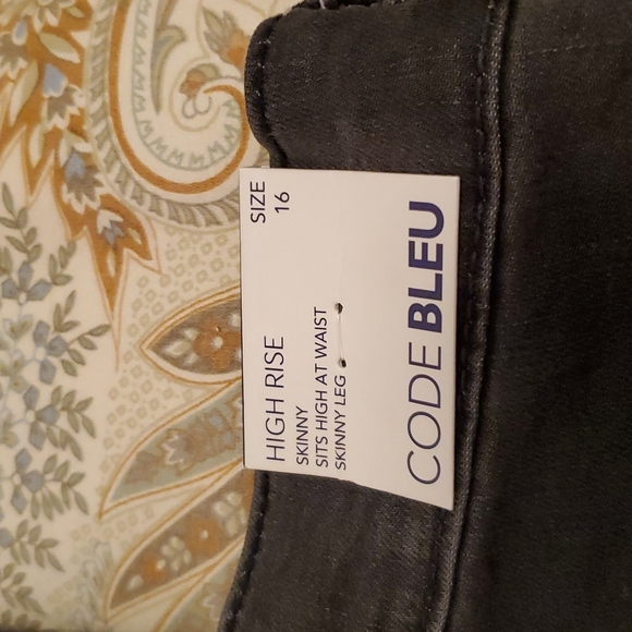NWT black CODE BLEU SZ 16 jeans - Picture 6 of 6